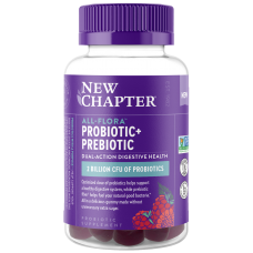 New Chapter All-Flora Probiotic + Prebiotic, Raspberry, 60 Gummies
